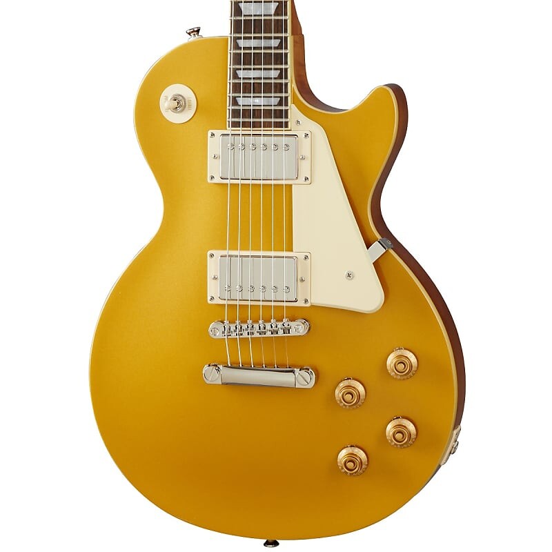 Электрогитара Epiphone Les Paul Standard 50’s в металлическом золотом цвете EILS5MGNH1
Электрогитара Epiphone Les Paul Standard 50’s в металлическом золотом цвете EILS5MGNH1