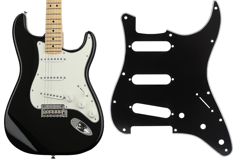 Fender Player Stratocaster — черный с кленовой накладкой на гриф Комплект с накладкой Fender Stratocaster с 11 отверстиями в современном стиле S/S/S — черный 3-слойный 0991359000=1 0144502506=1
Fender Player Stratocaster — черный с кленовой накладкой на гриф Комплект с накладкой Fender Stratocaster с 11 отверстиями в современном стиле S/S/S — черный 3-слойный 0991359000=1 0144502506=1