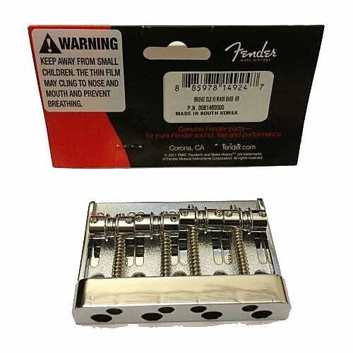Подлинный бридж Fender HIMASS с 4 струнами и 5 отверстиями, хромированный Jazz/Precision Badass Bass 008-1460-049
Подлинный бридж Fender HIMASS с 4 струнами и 5 отверстиями, хромированный Jazz/Precision Badass Bass 008-1460-049