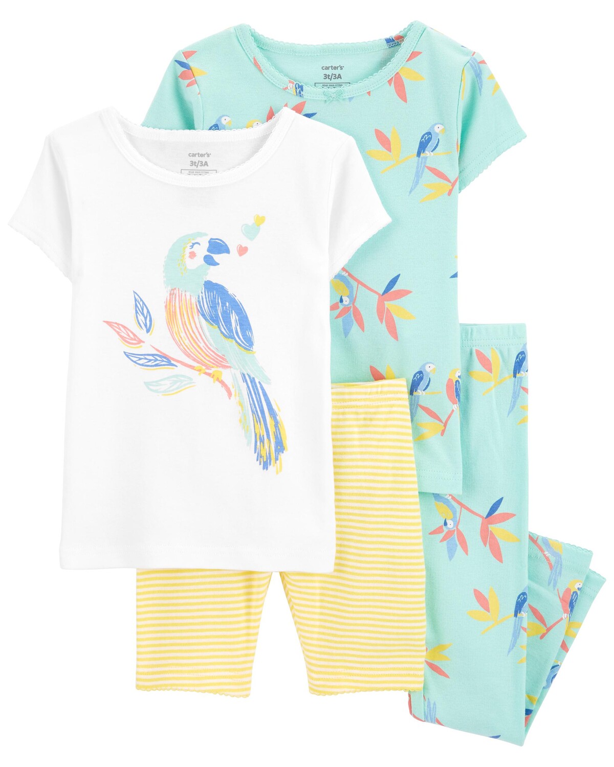 Детская пижама Parrot из 100 % хлопка с плотно прилегающей посадкой из 4 предметов Carter's, мультиколор
Детская пижама Parrot из 100 % хлопка с плотно прилегающей посадкой из 4 предметов Carter's, мультиколор