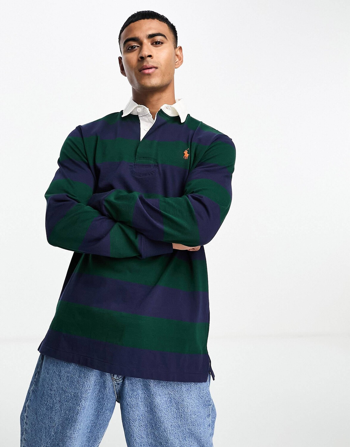 Джемпер Polo Ralph Lauren Icon Logo Stripe Rugby Classic Oversized, синий, зеленый
Джемпер Polo Ralph Lauren Icon Logo Stripe Rugby Classic Oversized, синий, зеленый