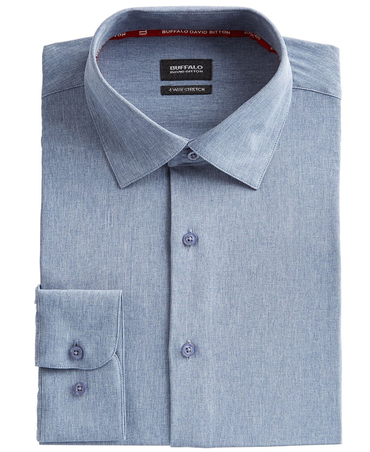 Мужская классическая рубашка slim fit из эластичного шамбре Buffalo David Bitton, синий
Мужская классическая рубашка slim fit из эластичного шамбре Buffalo David Bitton, синий