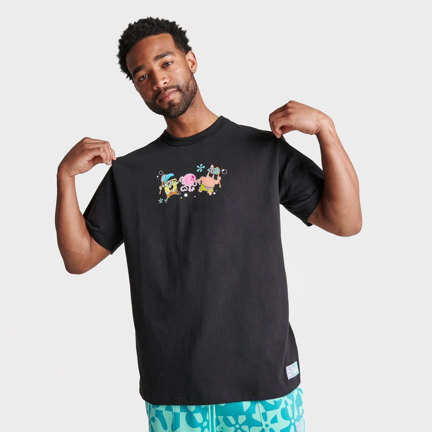 Мужская футболка с рисунком Puma x Spongebob Squarepants Jellyfish Friends, черный
Мужская футболка с рисунком Puma x Spongebob Squarepants Jellyfish Friends, черный