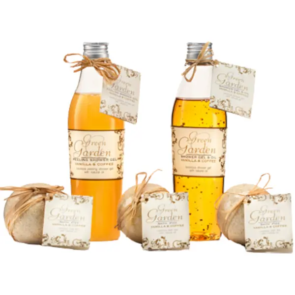 Green Garden Vanilla&Coffee набор: пена для ванны, 400 мл + гель для душа, 250 мл + соль для ванны, 600 г + шарик для ванны, 3x100 г
Green Garden Vanilla&Coffee набор: пена для ванны, 400 мл + гель для душа, 250 мл + соль для ванны, 600 г + шарик для ванны, 3x100 г