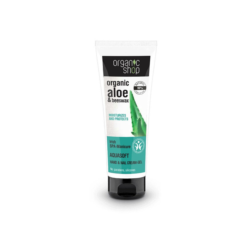 Organic Shop Ирландский SPA-Маникюр Aquasoft Hand & Nail Cream-Gel увлажняющий крем для рук и ногтей Алоэ и Пчелиный воск 75мл
Organic Shop Ирландский SPA-Маникюр Aquasoft Hand & Nail Cream-Gel увлажняющий крем для рук и ногтей Алоэ и Пчелиный воск 75мл