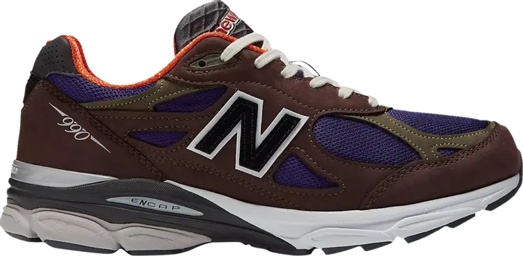Кроссовки New Balance Teddy Santis x 990v3 Made in USA 'Brown Purple', коричневый