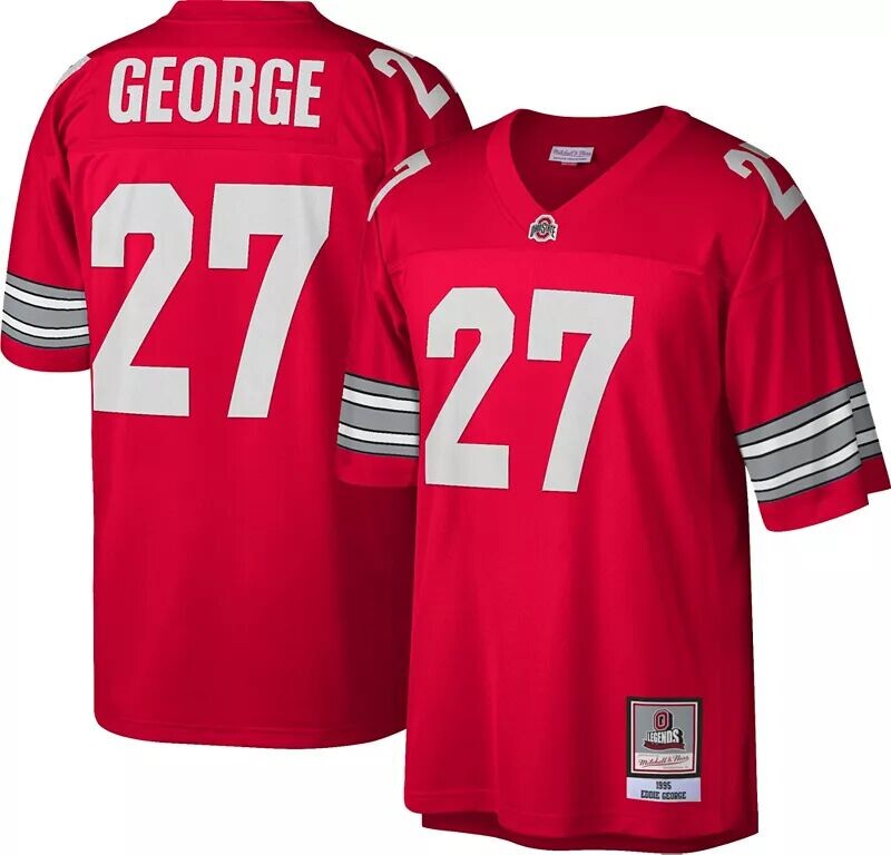 Мужская футболка штата Огайо Баккейс Эдди Джорджа Mitchell & Ness № 27, 1995 г., Scarlet Replica Jersey
Мужская футболка штата Огайо Баккейс Эдди Джорджа Mitchell & Ness № 27, 1995 г., Scarlet Replica Jersey