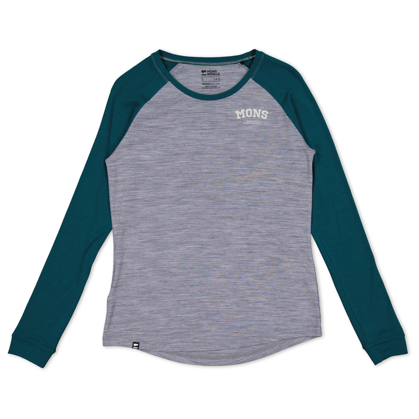 Рубашка из мериноса Mons Royale Women's Icon Merino Air Con Raglan, цвет Grey Heather/Evergreen
Рубашка из мериноса Mons Royale Women's Icon Merino Air Con Raglan, цвет Grey Heather/Evergreen