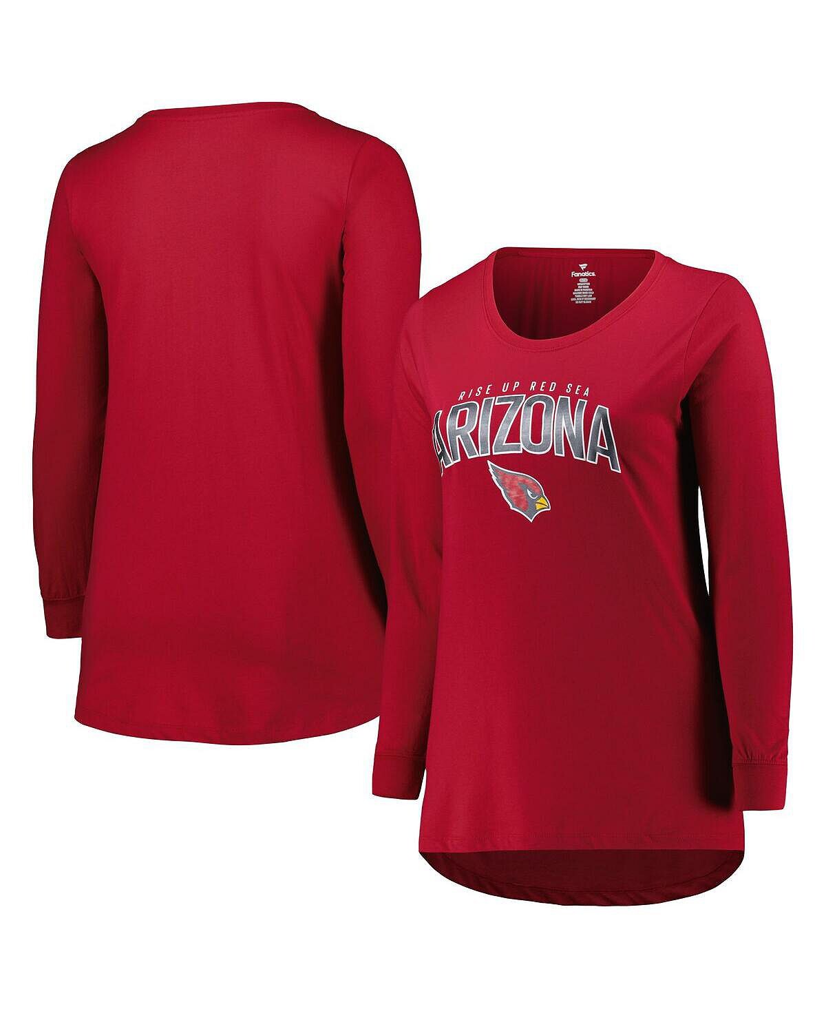 Женская фирменная футболка Cardinal Arizona Cardinals размера плюс с круглым вырезом и длинными рукавами Fanatics
Женская фирменная футболка Cardinal Arizona Cardinals размера плюс с круглым вырезом и длинными рукавами Fanatics