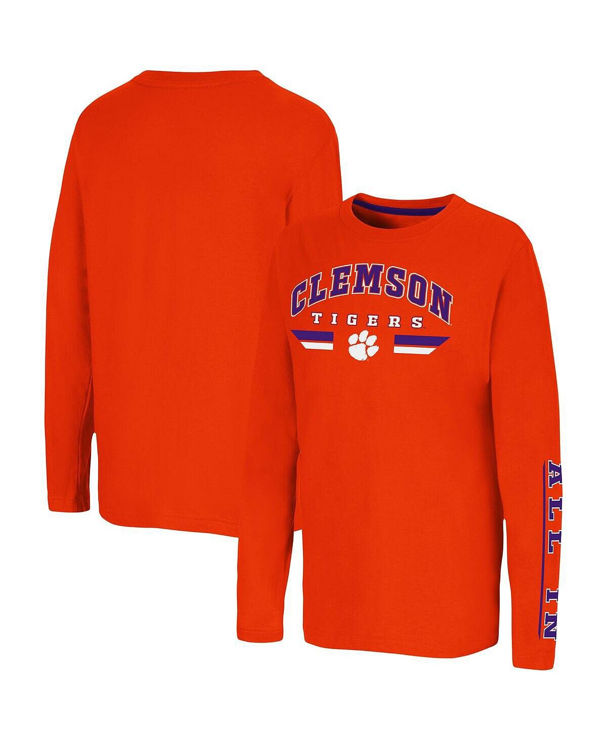 Оранжевая футболка Big Boys Clemson Tigers Tornado Reef 2-Hit с длинными рукавами Colosseum
Оранжевая футболка Big Boys Clemson Tigers Tornado Reef 2-Hit с длинными рукавами Colosseum