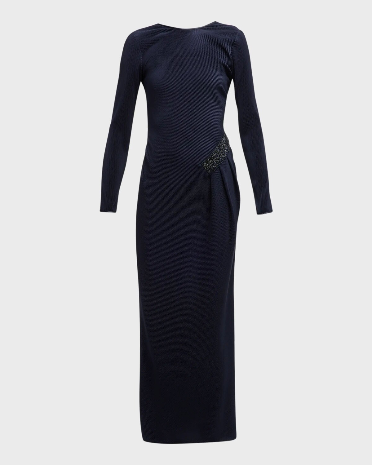 Платье из джерси с отделкой бедер из бисера Giorgio Armani, цвет Solid Blue Navy
Платье из джерси с отделкой бедер из бисера Giorgio Armani, цвет Solid Blue Navy