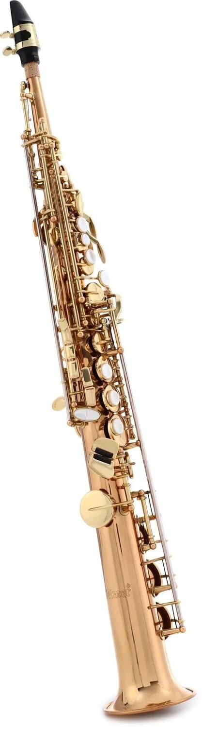 Саксофон-сопрано Selmer SSS411 — корпус из розовой латуни, клавиши из желтой латуни
Саксофон-сопрано Selmer SSS411 — корпус из розовой латуни, клавиши из желтой латуни