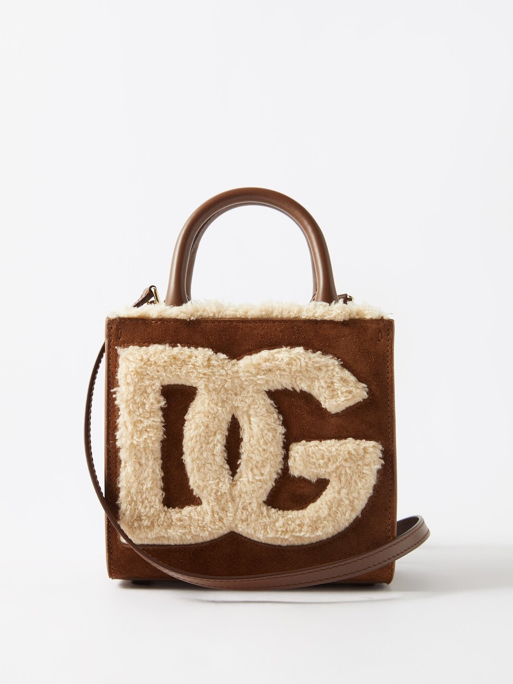 Сумка через плечо из овчины с монограммой и логотипом Dolce & Gabbana, коричневый
Сумка через плечо из овчины с монограммой и логотипом Dolce & Gabbana, коричневый