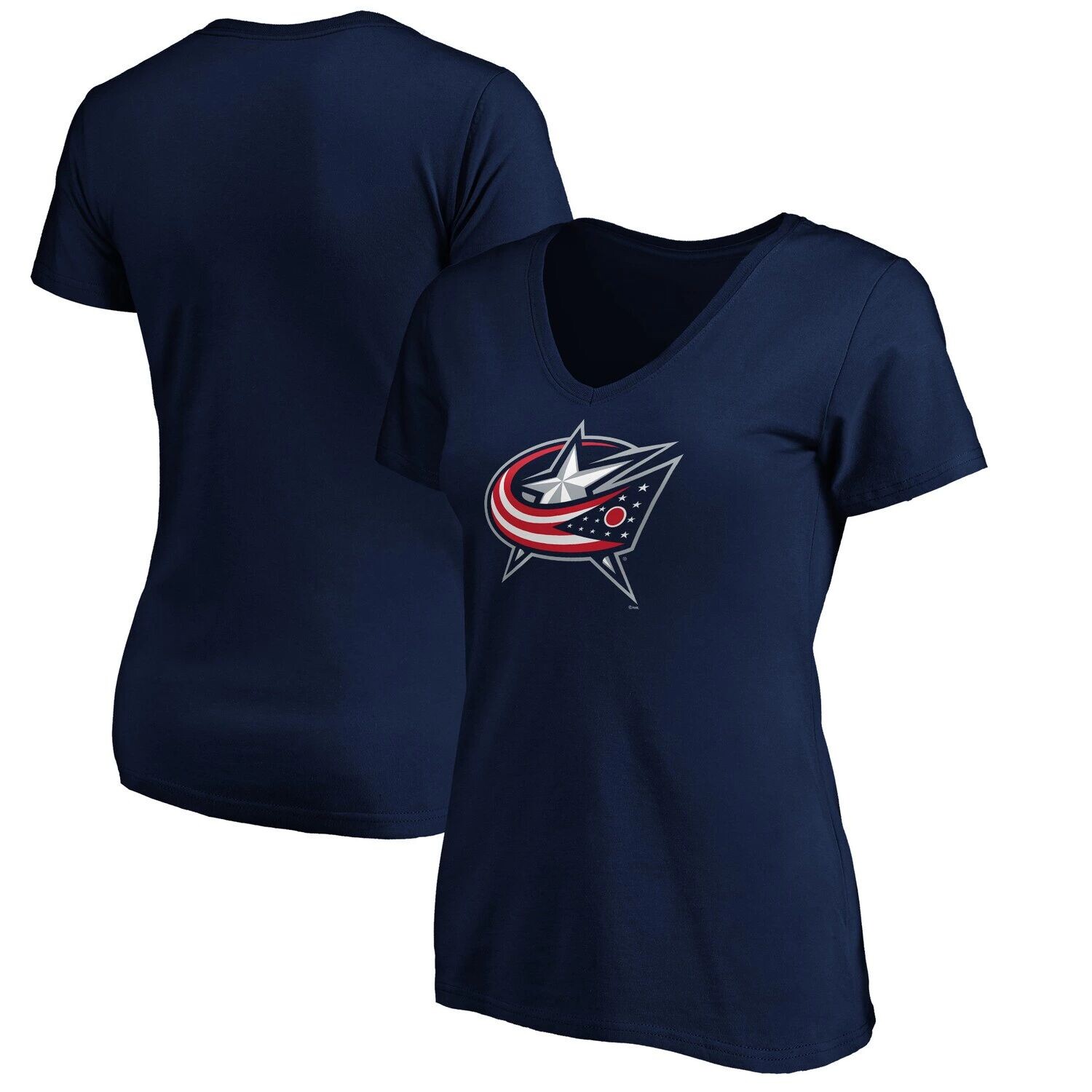 Женская футболка Fanatics Branded Navy Columbus Blue Jackets с v-образным вырезом и основным логотипом Fanatics
Женская футболка Fanatics Branded Navy Columbus Blue Jackets с v-образным вырезом и основным логотипом Fanatics