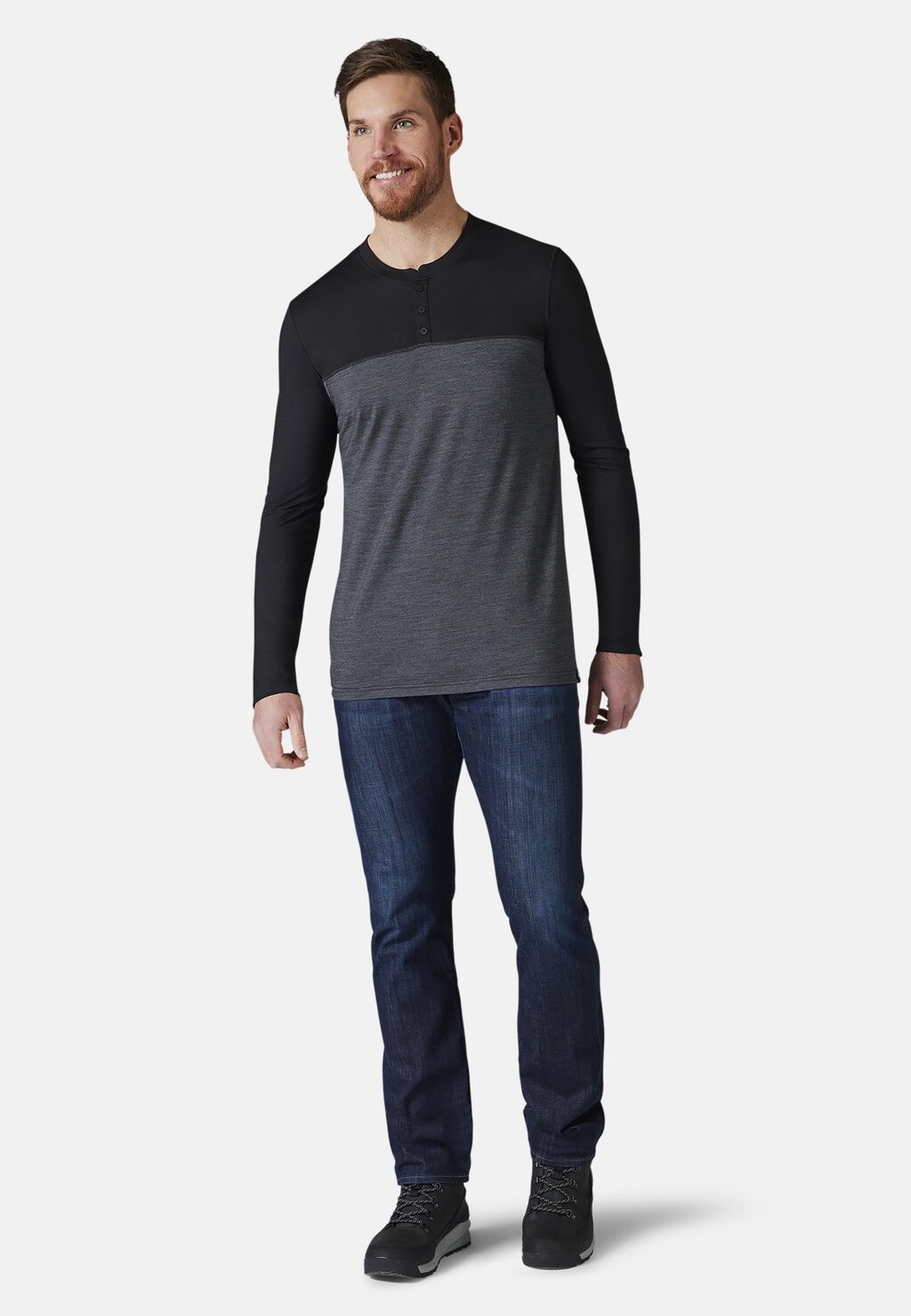 Футболка с длинным рукавом Long Sleeve Colorblock Henley Smartwool, цвет black charcoal h
Футболка с длинным рукавом Long Sleeve Colorblock Henley Smartwool, цвет black charcoal h