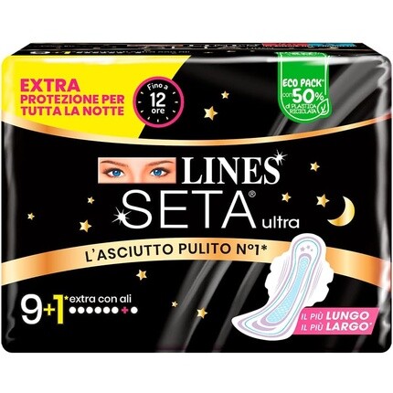 LINES Silk Ultra Extra Night 9 шт. + 1 бесплатно Extra Night Silk 9 шт. + 1 бесплатно
LINES Silk Ultra Extra Night 9 шт. + 1 бесплатно Extra Night Silk 9 шт. + 1 бесплатно