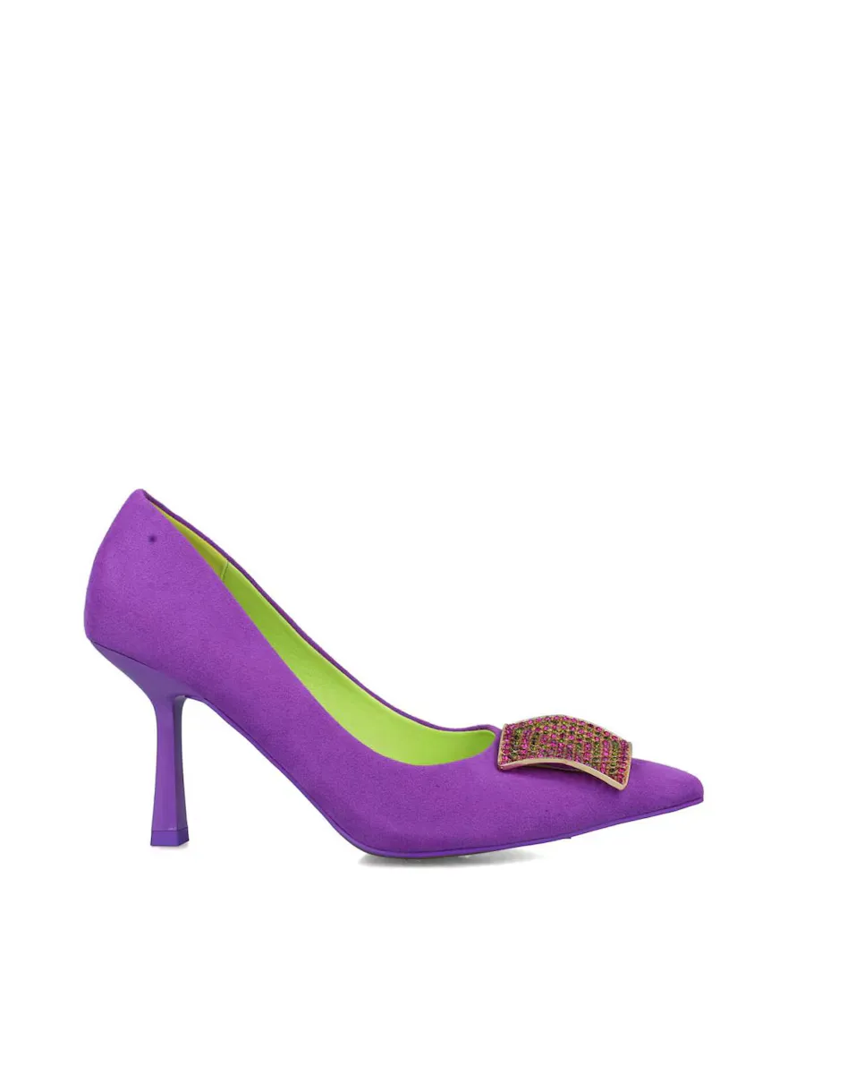 Фиолетовые женские туфли-лодочки и цельнокроеные со стразами на подъеме Menbur
Фиолетовые женские туфли-лодочки и цельнокроеные со стразами на подъеме Menbur