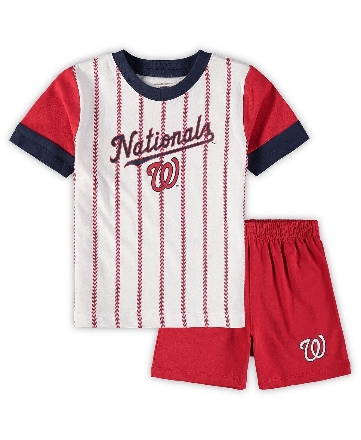 Комплект из белой и красной футболки и шорт для игроков Washington Nationals для мальчиков-малышей Outerstuff
Комплект из белой и красной футболки и шорт для игроков Washington Nationals для мальчиков-малышей Outerstuff