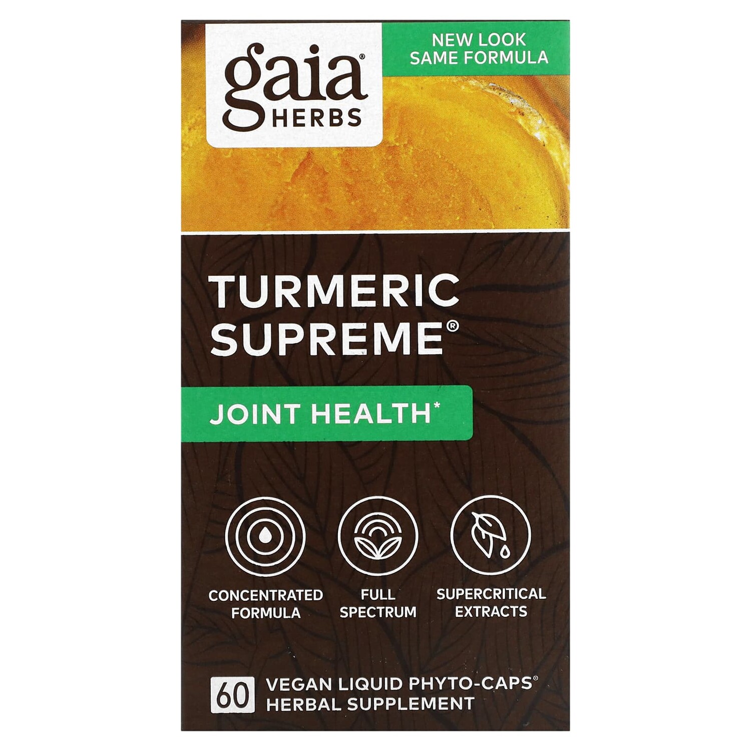 Turmeric Supreme, для суставов, 60 веганских капсул с жидкостью Phyto-Caps, Gaia Herbs
Turmeric Supreme, для суставов, 60 веганских капсул с жидкостью Phyto-Caps, Gaia Herbs
