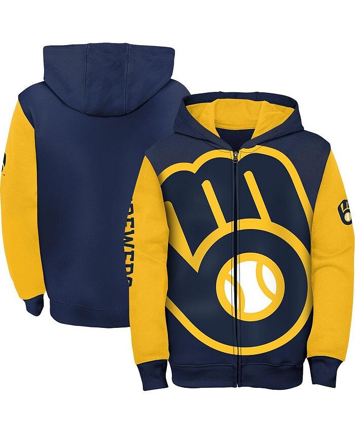 Темно-синяя толстовка с молнией во всю длину и плакатом Big Boys and Girls Milwaukee Brewers Outerstuff, синий
Темно-синяя толстовка с молнией во всю длину и плакатом Big Boys and Girls Milwaukee Brewers Outerstuff, синий