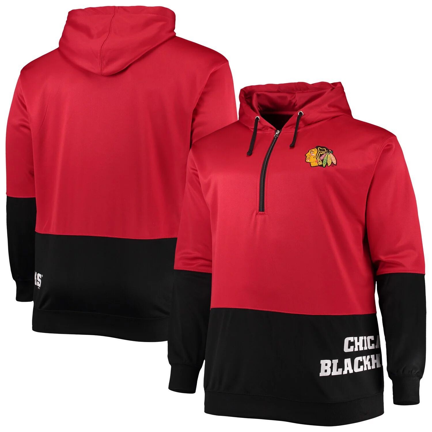 Мужская толстовка с капюшоном Profile красного/черного цвета Chicago Blackhawks Big & Tall Team с молнией в четверть Fanatics, Черный
Мужская толстовка с капюшоном Profile красного/черного цвета Chicago Blackhawks Big & Tall Team с молнией в четверть Fanatics, Черный