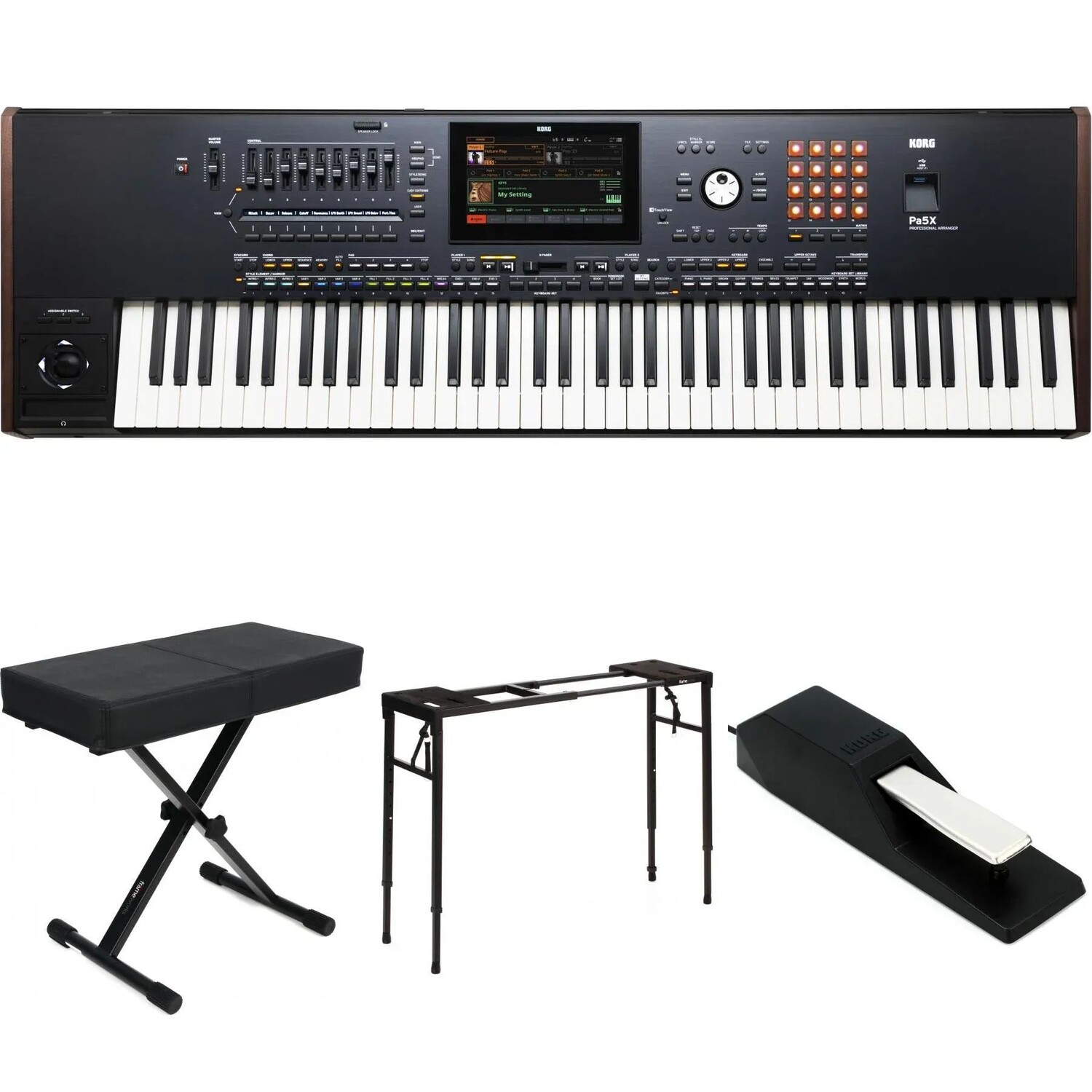 Korg Pa5X 76, 76-клавишный аранжировщик, набор необходимых компонентов для рабочей станции
Korg Pa5X 76, 76-клавишный аранжировщик, набор необходимых компонентов для рабочей станции