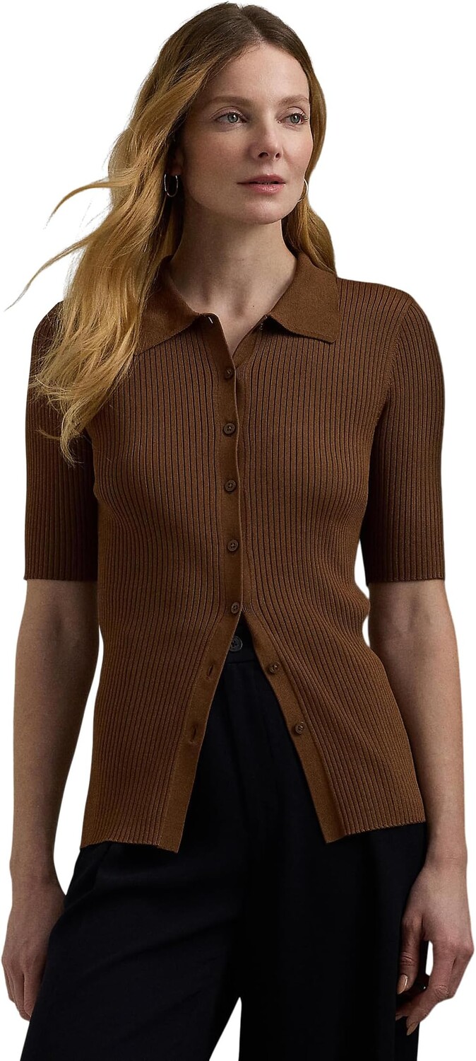 Свитер Lauren Ralph Lauren Rib-Knit Elbow-Sleeve Polo Cardigan, цвет Dark Terracotta
Свитер Lauren Ralph Lauren Rib-Knit Elbow-Sleeve Polo Cardigan, цвет Dark Terracotta