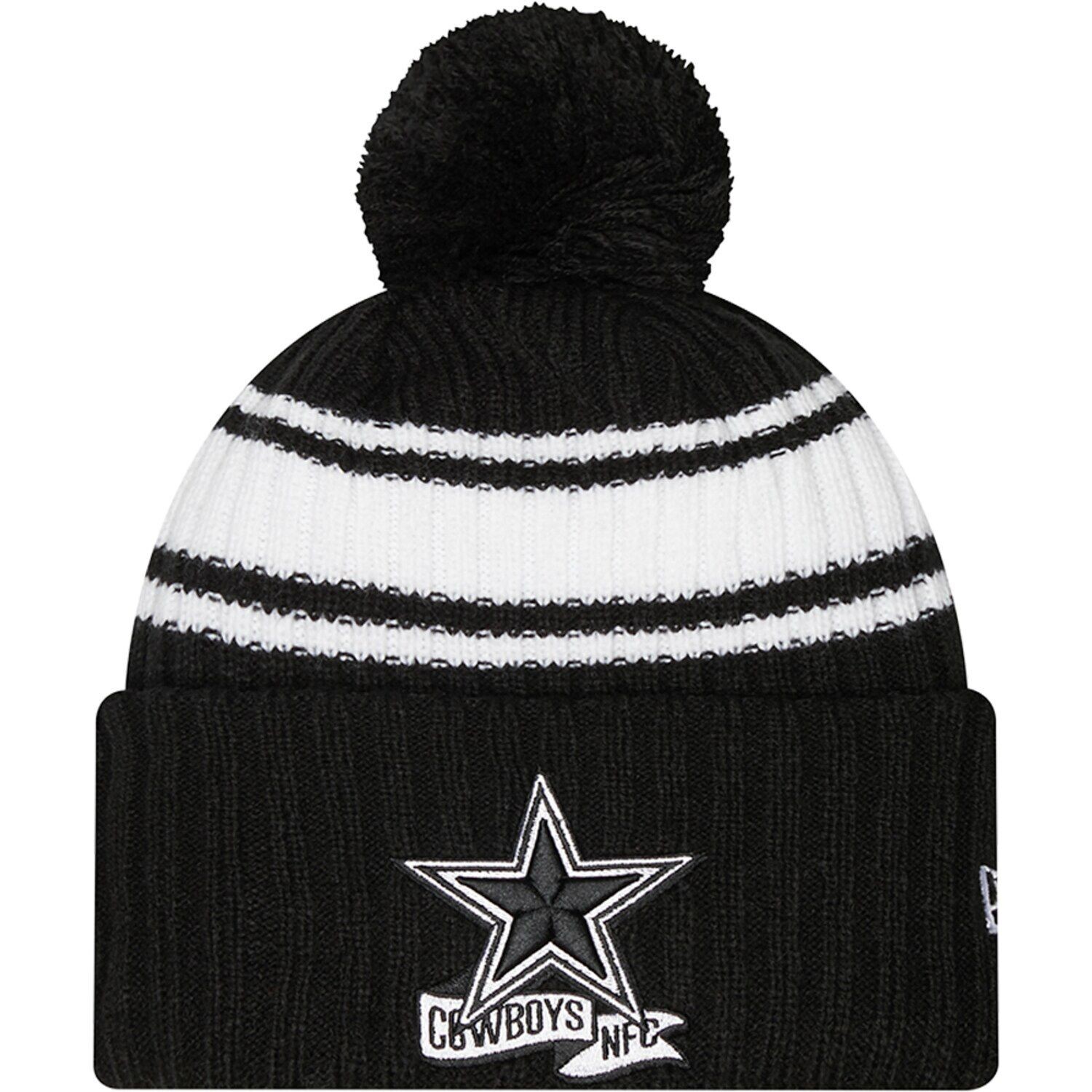 Мужская вязаная шапка New Era черно-белая Dallas Cowboys 2022 с манжетами и помпоном
Мужская вязаная шапка New Era черно-белая Dallas Cowboys 2022 с манжетами и помпоном