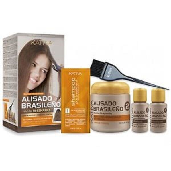 Кератиновый набор с арганой для разглаживания и выпрямления волос Kativa Brazilian Straightening, 145 мл
Кератиновый набор с арганой для разглаживания и выпрямления волос Kativa Brazilian Straightening, 145 мл