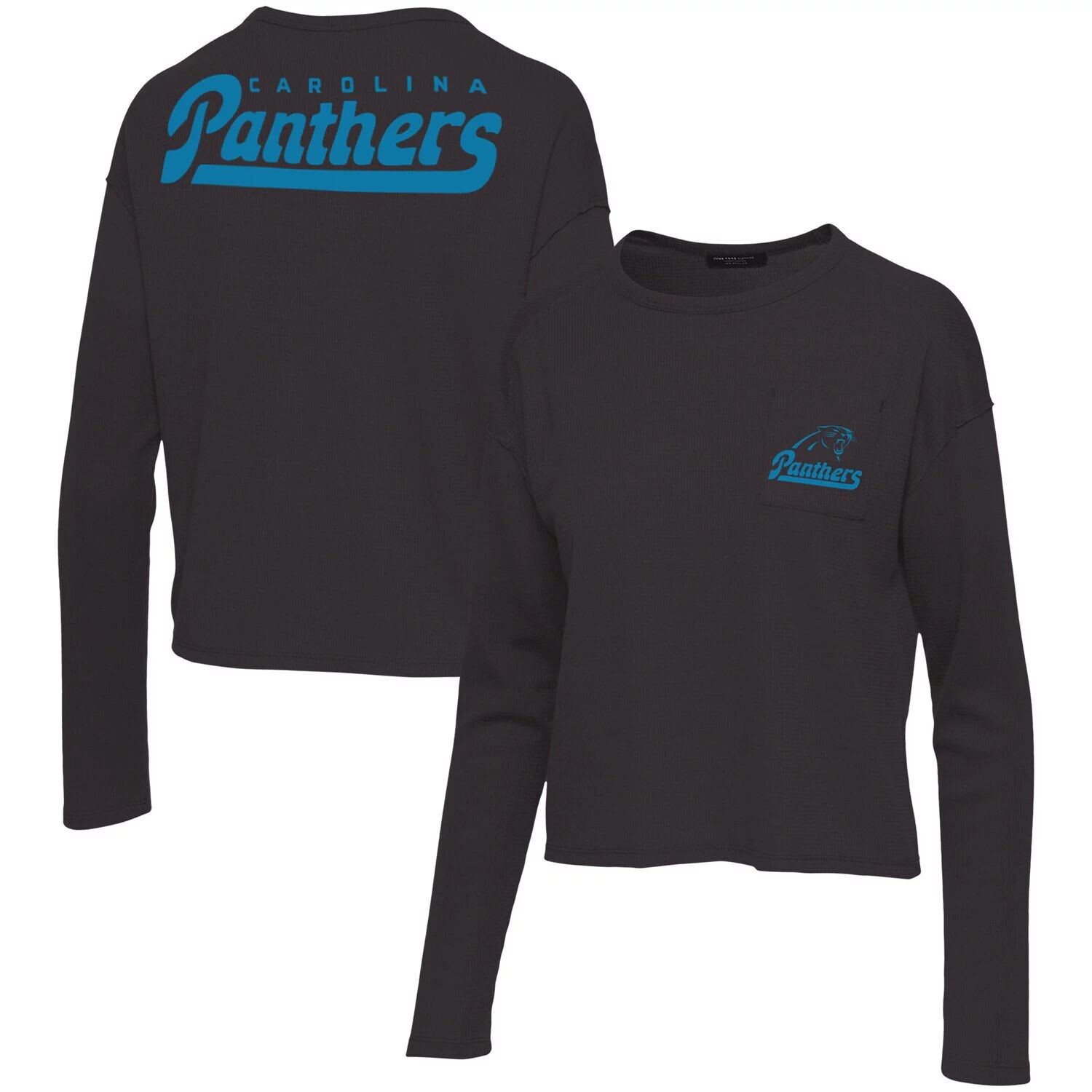 Женская термостойкая футболка с длинными рукавами и карманами Black Carolina Panthers Junk Food
Женская термостойкая футболка с длинными рукавами и карманами Black Carolina Panthers Junk Food