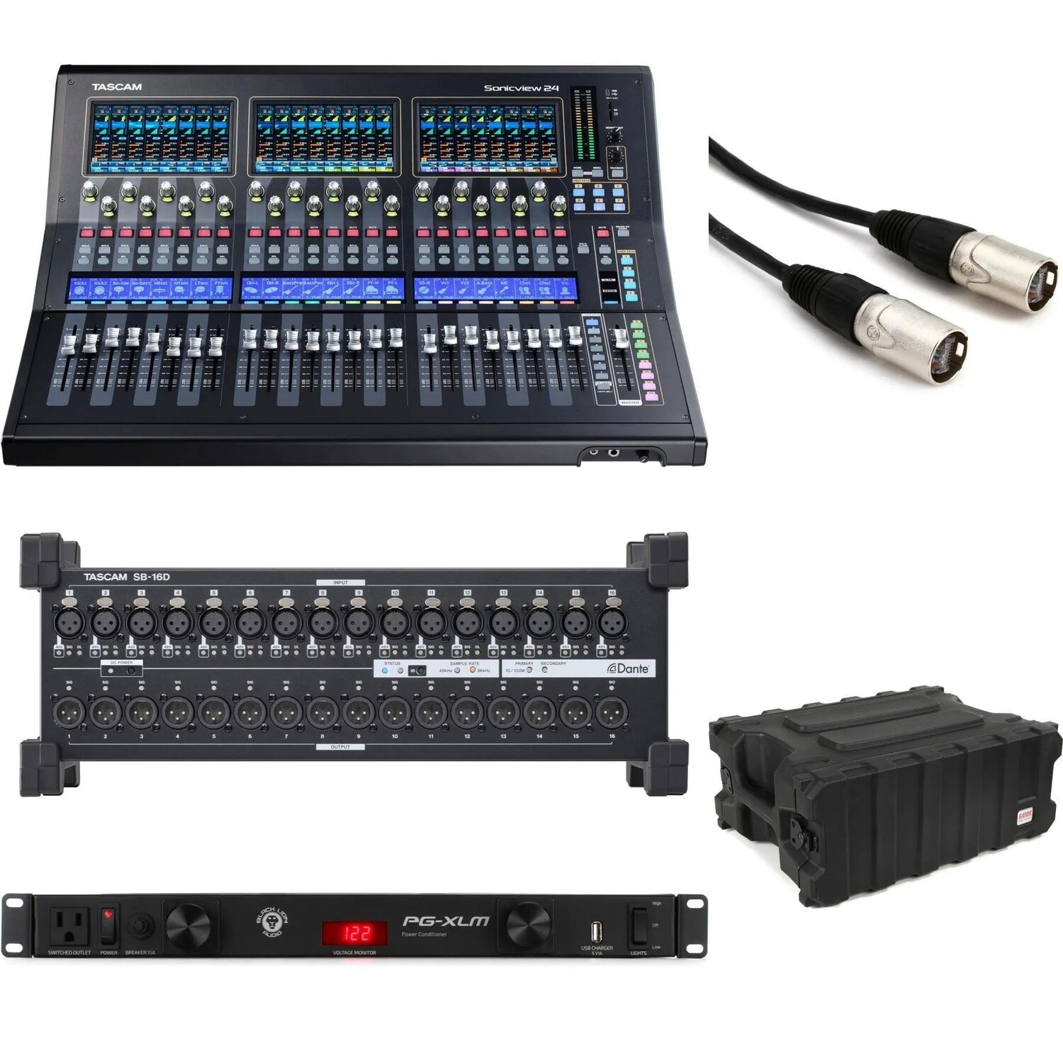 TASCAM Sonicview 24XP, 32-дорожечный цифровой микшер живого звука и встроенный рекордер, комплект сценического блока
TASCAM Sonicview 24XP, 32-дорожечный цифровой микшер живого звука и встроенный рекордер, комплект сценического блока