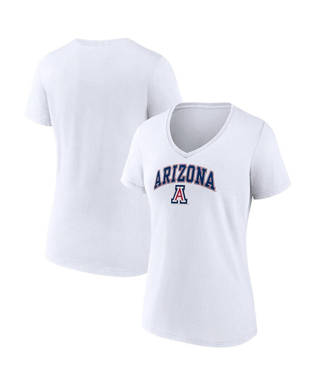 Женская белая футболка с v-образным вырезом с логотипом Arizona Wildcats Evergreen Campus Fanatics, белый
Женская белая футболка с v-образным вырезом с логотипом Arizona Wildcats Evergreen Campus Fanatics, белый