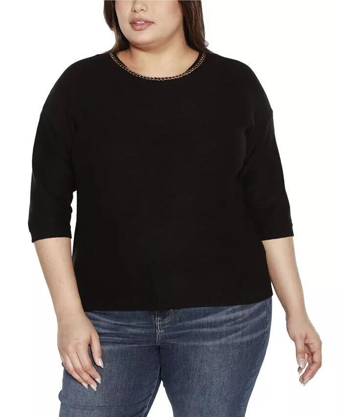 Свитер с рукавами 3/4 Black Label Plus Size, украшенный цепочкой Belldini, черный
Свитер с рукавами 3/4 Black Label Plus Size, украшенный цепочкой Belldini, черный
