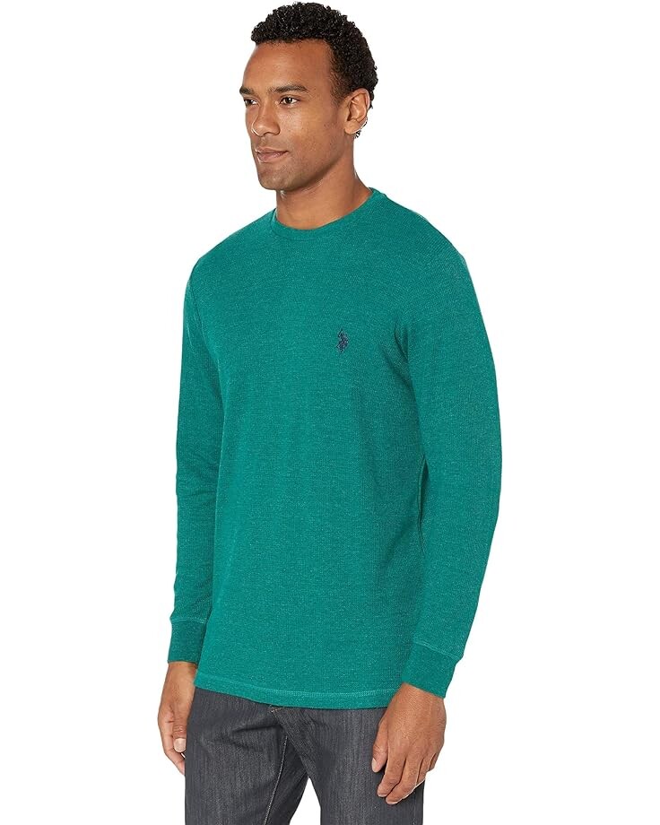 Рубашка U.S. POLO ASSN. Long Sleeve Crew Neck Solid Thermal Shirt, цвет Peacock Heather
Рубашка U.S. POLO ASSN. Long Sleeve Crew Neck Solid Thermal Shirt, цвет Peacock Heather