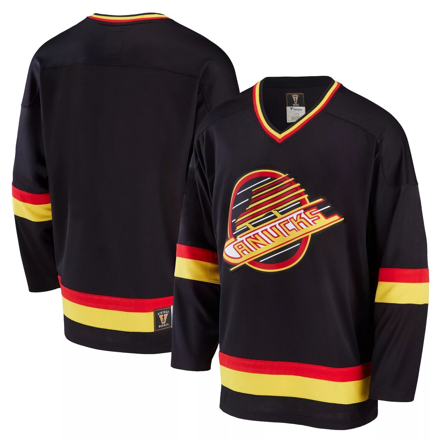 Мужская черная фирменная футболка Vancouver Canucks Premier Breakaway Heritage Fanatics, Черный
Мужская черная фирменная футболка Vancouver Canucks Premier Breakaway Heritage Fanatics, Черный
