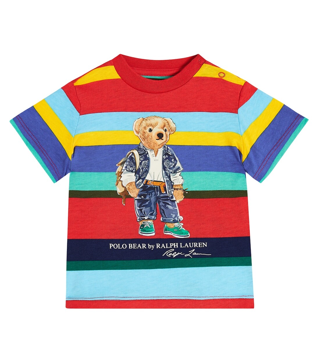Детская футболка-поло в полоску с медвежонком из хлопка Polo Ralph Lauren Kids, мультиколор
Детская футболка-поло в полоску с медвежонком из хлопка Polo Ralph Lauren Kids, мультиколор