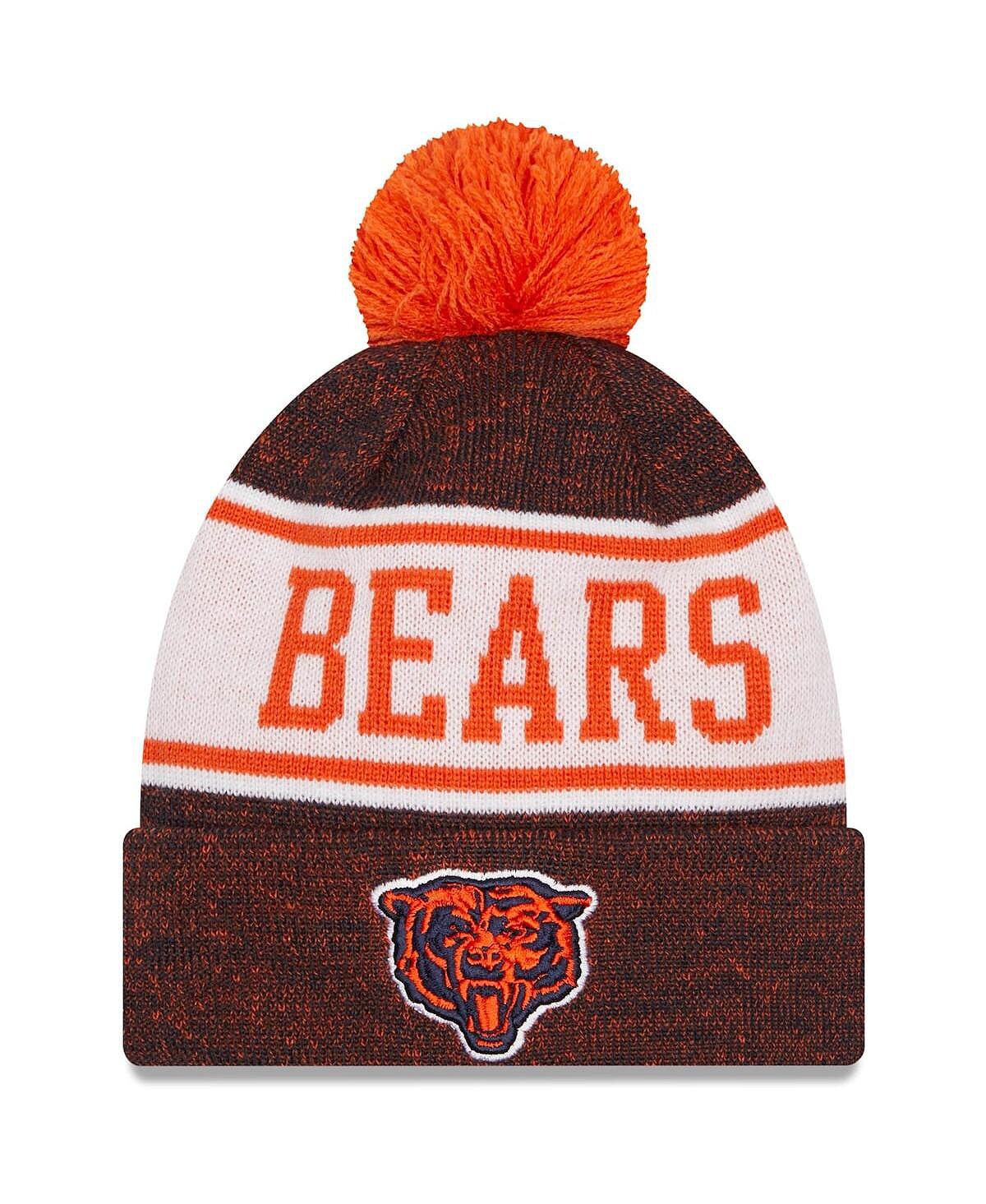 Мужская темно-синяя, оранжевая вязаная шапка с манжетами и помпоном Chicago Bears с альтернативным логотипом и баннером New Era
Мужская темно-синяя, оранжевая вязаная шапка с манжетами и помпоном Chicago Bears с альтернативным логотипом и баннером New Era