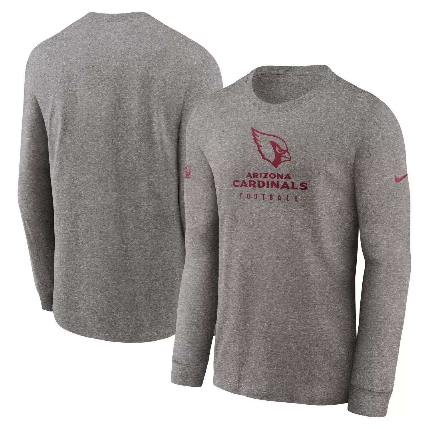 Мужская футболка с длинным рукавом Heather Grey Arizona Cardinals Sideline Performance Nike
Мужская футболка с длинным рукавом Heather Grey Arizona Cardinals Sideline Performance Nike
