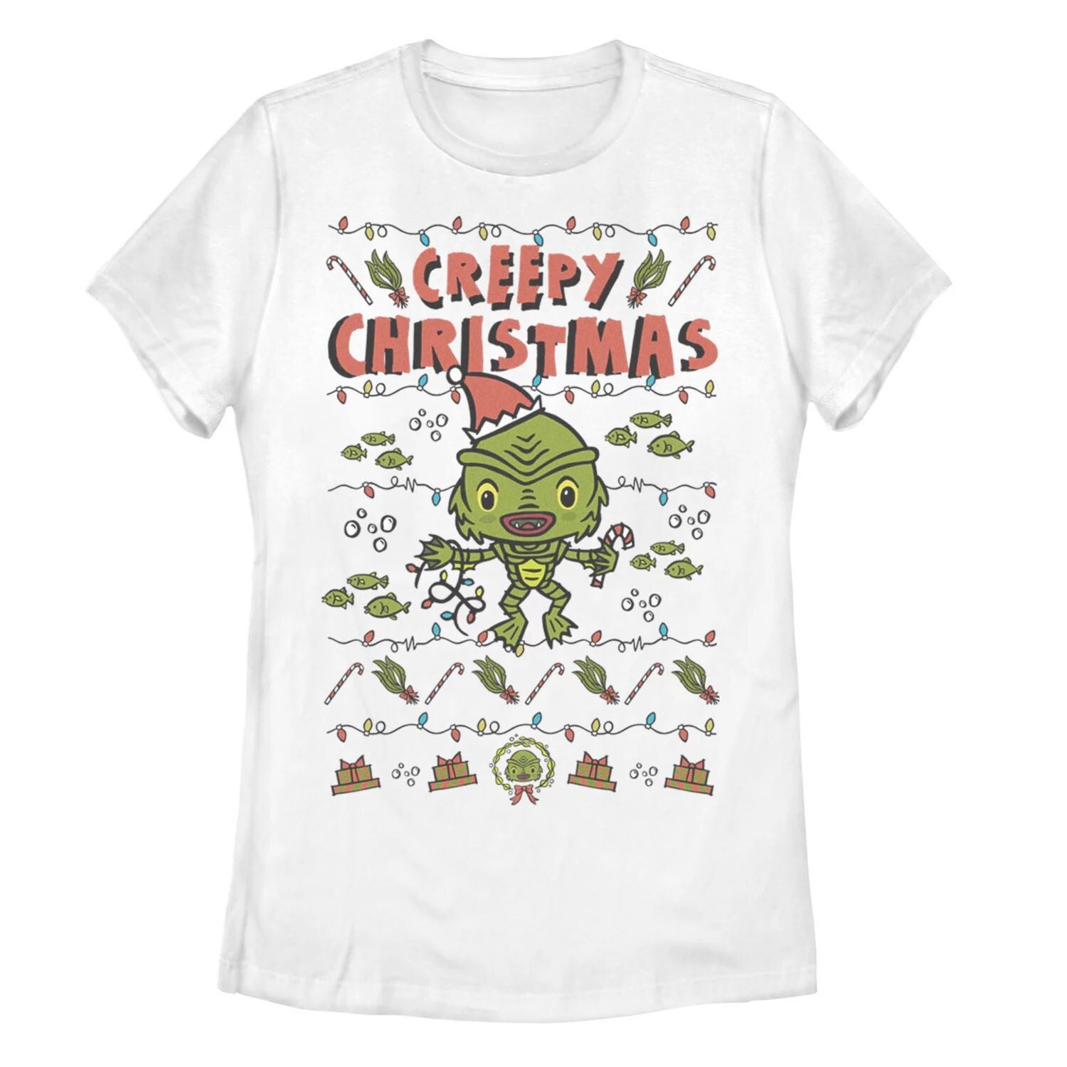 Рождественская футболка Universal Monsters Black Lagoon Creepy для юниоров Licensed Character
Рождественская футболка Universal Monsters Black Lagoon Creepy для юниоров Licensed Character