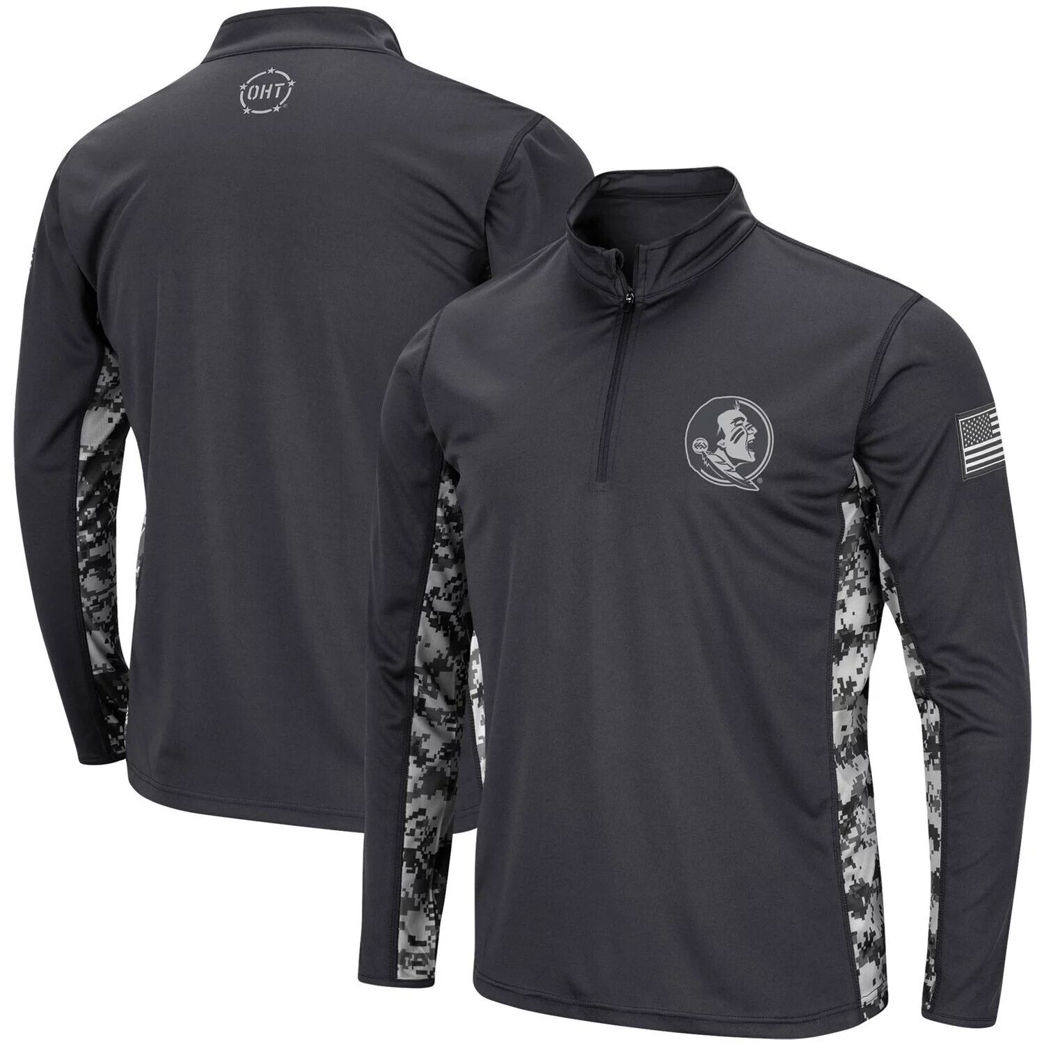 Мужская темно-серая куртка Florida State Seminoles OHT Military Appreciation Digi Camo с молнией четверть четверти Colosseum, Серый
Мужская темно-серая куртка Florida State Seminoles OHT Military Appreciation Digi Camo с молнией четверть четверти Colosseum, Серый