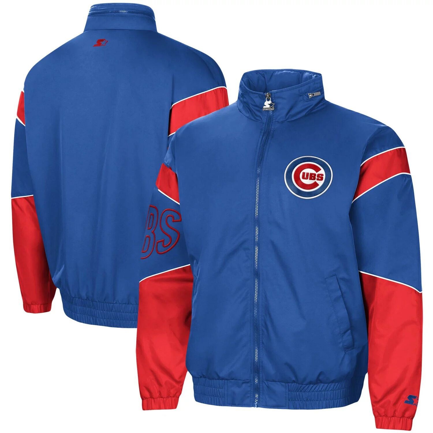 Мужская куртка с капюшоном и молнией во всю длину Royal Chicago Cubs The Gust Starter
Мужская куртка с капюшоном и молнией во всю длину Royal Chicago Cubs The Gust Starter