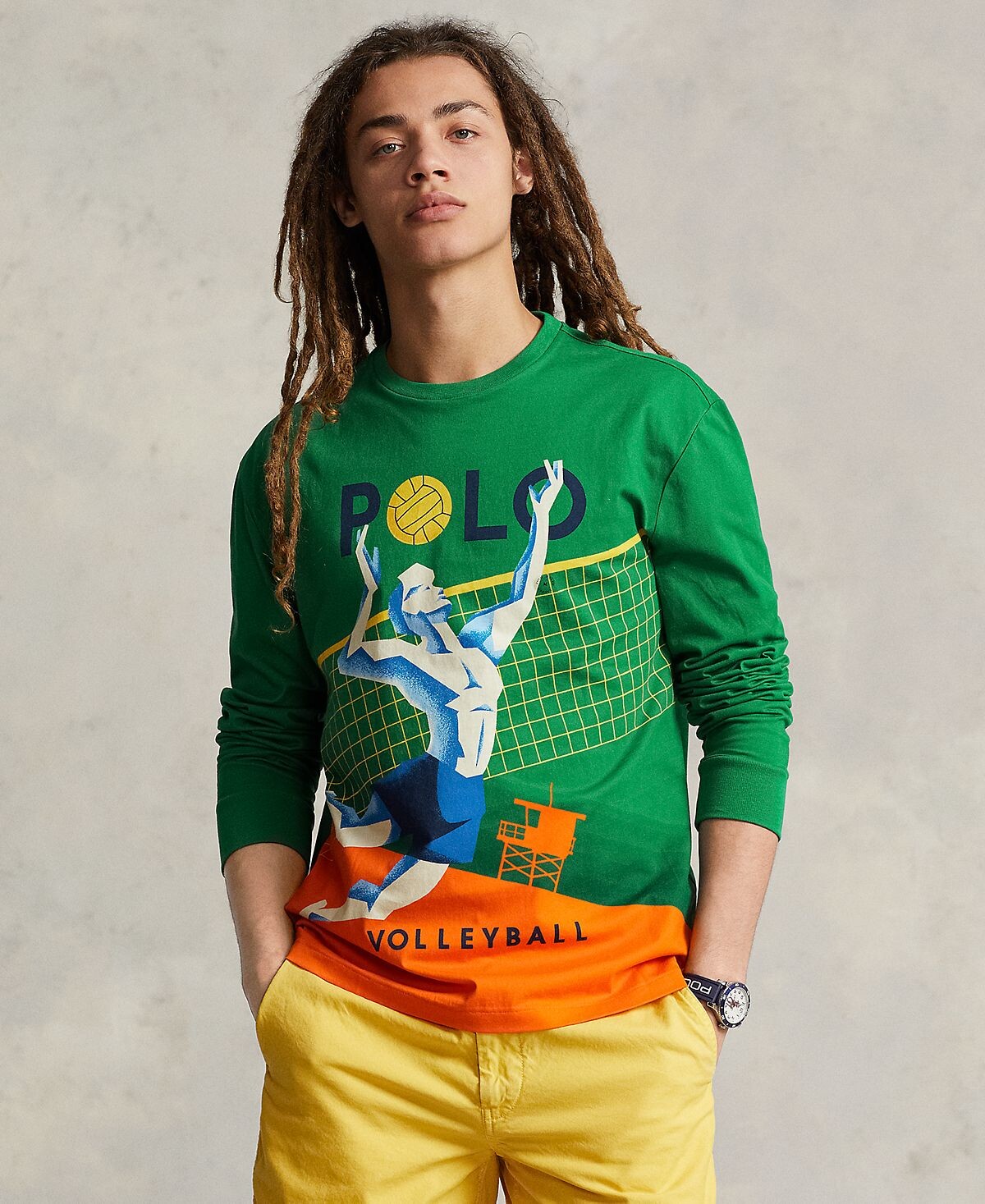 Мужская трикотажная футболка классического кроя с рисунком Polo Ralph Lauren
Мужская трикотажная футболка классического кроя с рисунком Polo Ralph Lauren
