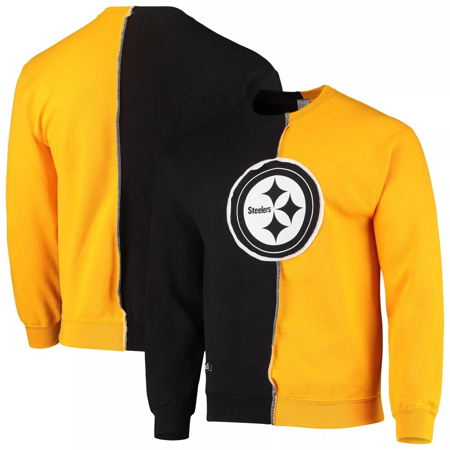 Мужская пережаренная одежда, черный/золотой пуловер Pittsburgh Steelers из экологически чистого материала с раздельным центром, толстовка
Мужская пережаренная одежда, черный/золотой пуловер Pittsburgh Steelers из экологически чистого материала с раздельным центром, толстовка