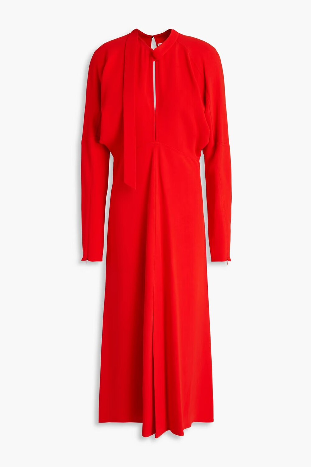 Плиссированное платье миди из крепа с завязками Victoria Beckham, цвет Tomato red
Плиссированное платье миди из крепа с завязками Victoria Beckham, цвет Tomato red