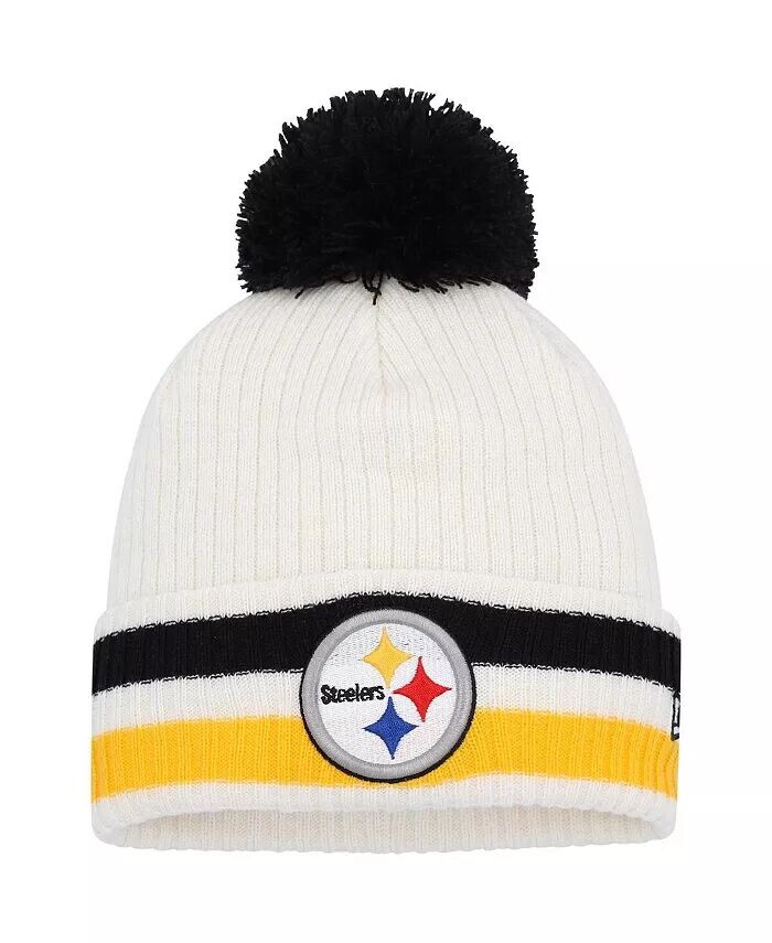 Белая вязаная шапка Big Boys Pittsburgh Steelers с манжетами и помпоном в стиле ретро New Era, белый
Белая вязаная шапка Big Boys Pittsburgh Steelers с манжетами и помпоном в стиле ретро New Era, белый