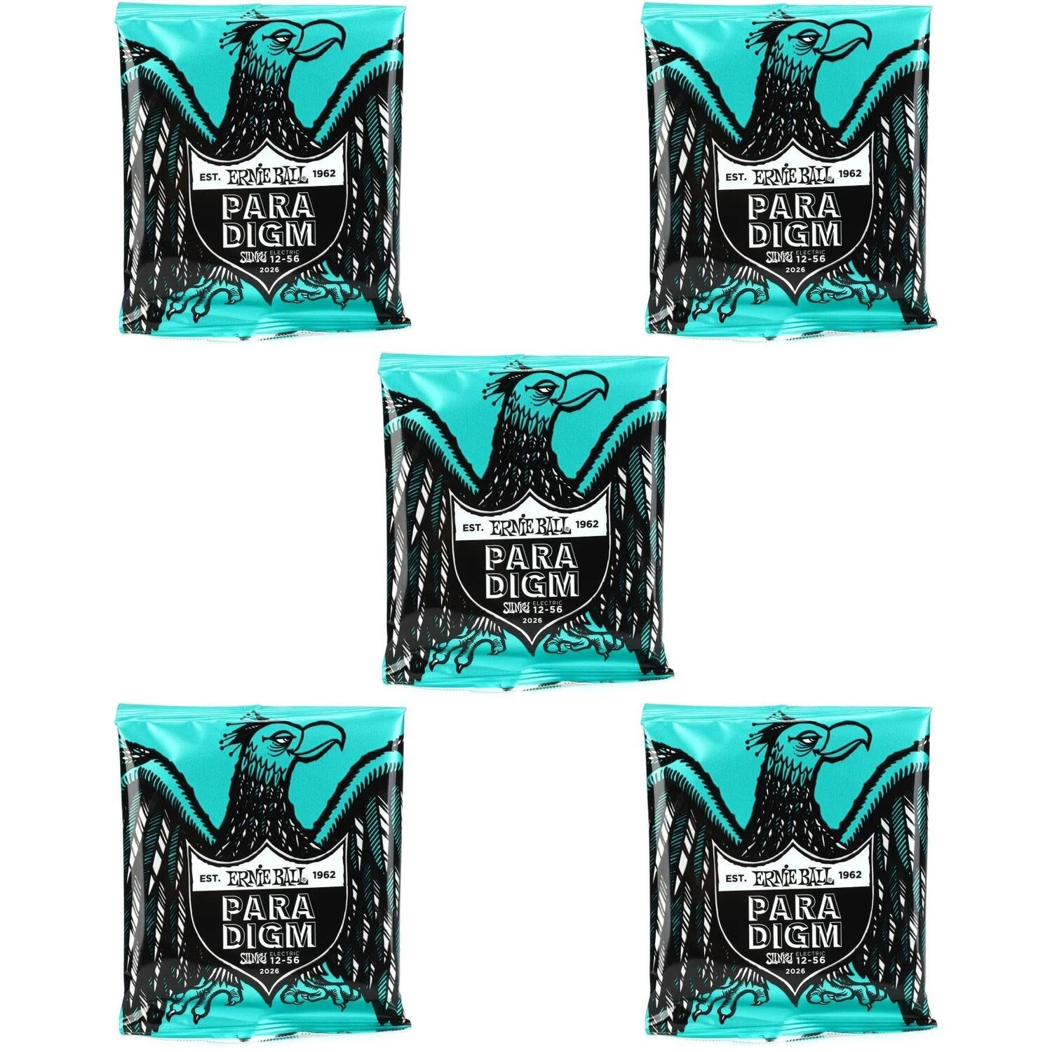 Струны для электрогитары Ernie Ball 2026 Not Even Slinky Paradigm — .012-.056 (5 шт.)
Струны для электрогитары Ernie Ball 2026 Not Even Slinky Paradigm — .012-.056 (5 шт.)