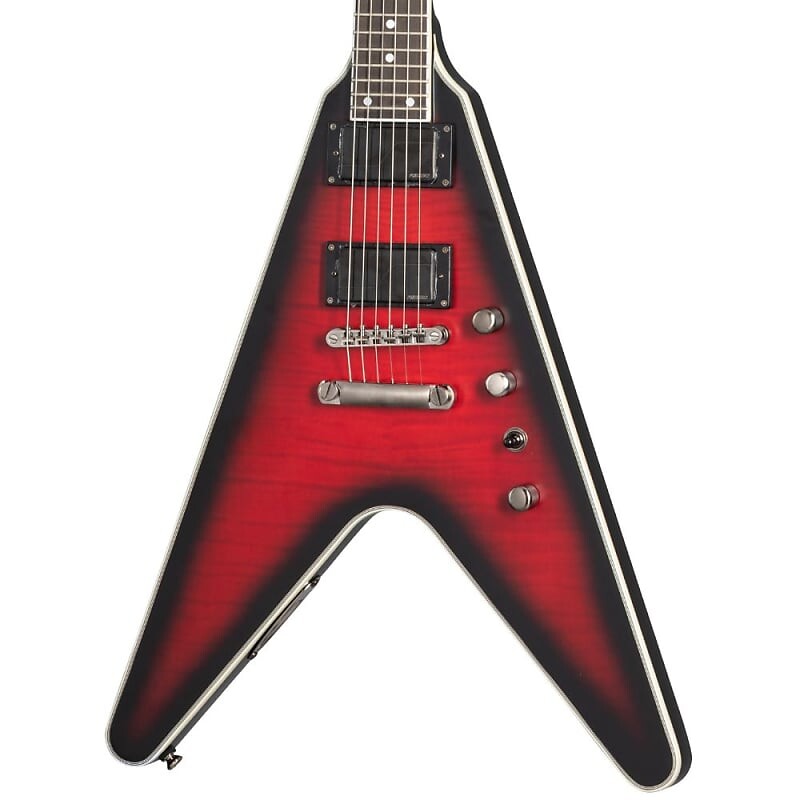 Электрогитара Epiphone Dave Mustaine Flying V Prophecy - Aged Dark Red Burst
Электрогитара Epiphone Dave Mustaine Flying V Prophecy - Aged Dark Red Burst