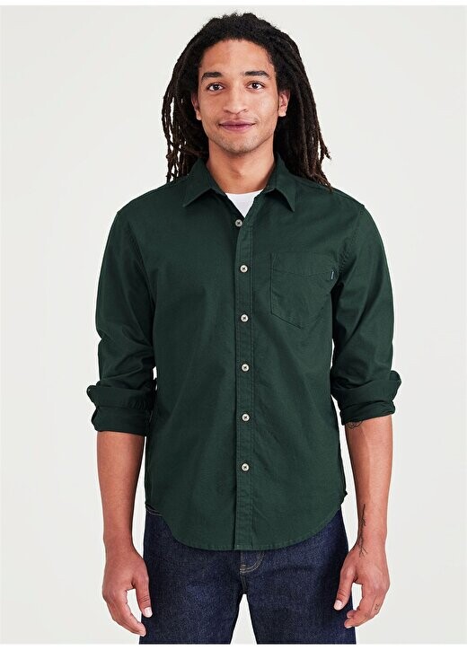 Зеленая мужская рубашка с рубашечным воротником Regular Fit A3139-0031 Dockers, зеленый
Зеленая мужская рубашка с рубашечным воротником Regular Fit A3139-0031 Dockers, зеленый