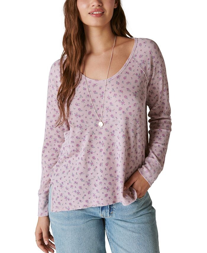 Женский объемный топ вафельной вязки с овальным вырезом Lucky Brand, цвет Pink Floral Print
Женский объемный топ вафельной вязки с овальным вырезом Lucky Brand, цвет Pink Floral Print