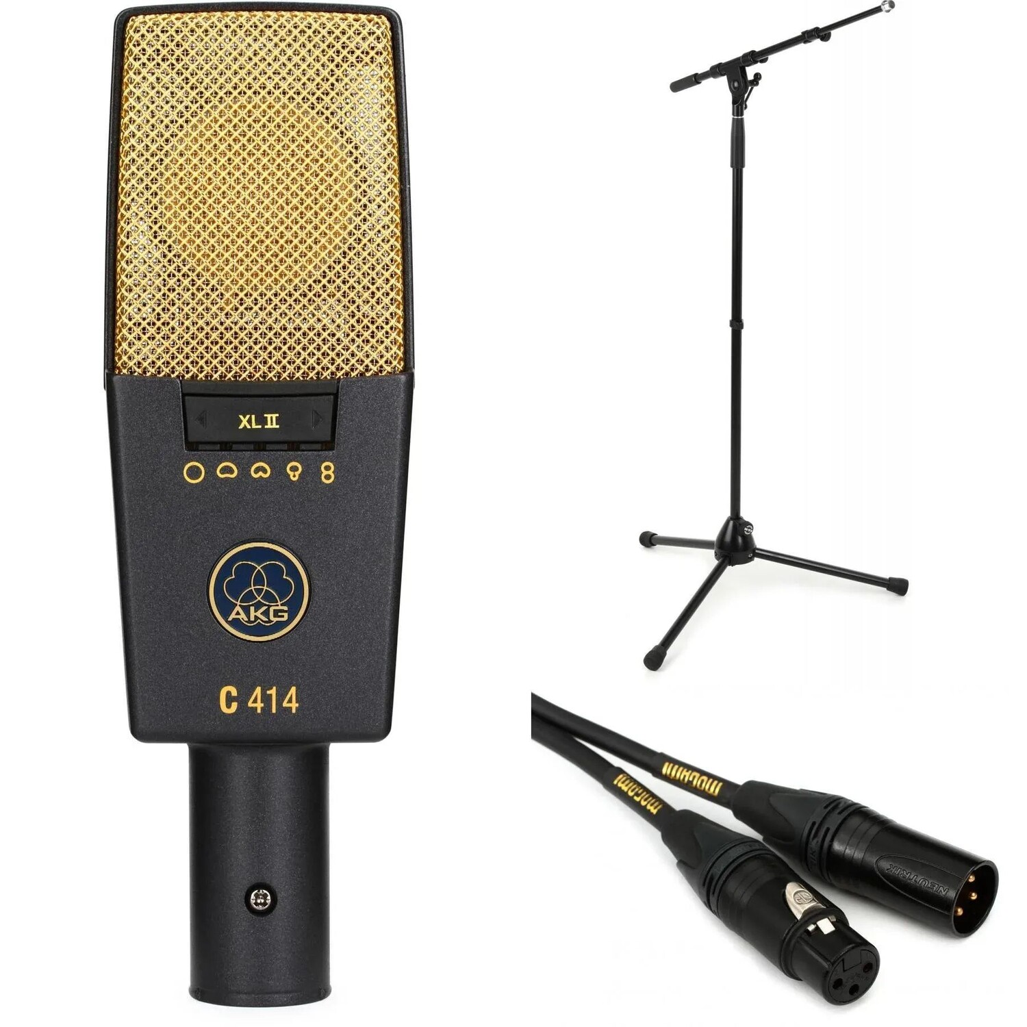Комплект конденсаторного микрофона AKG C414 XLII с большой диафрагмой, подставкой и кабелем
Комплект конденсаторного микрофона AKG C414 XLII с большой диафрагмой, подставкой и кабелем